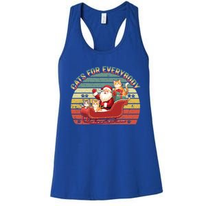 Cats For Everybody Santa Christmas Cat Lovers Gift Women's Racerback Tank