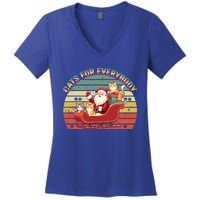 Cats For Everybody Santa Christmas Cat Lovers Gift Women's V-Neck T-Shirt