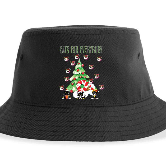 Cats For Everybody Funny Christmas Sustainable Bucket Hat