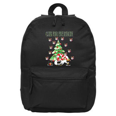 Cats For Everybody Funny Christmas 16 in Basic Backpack