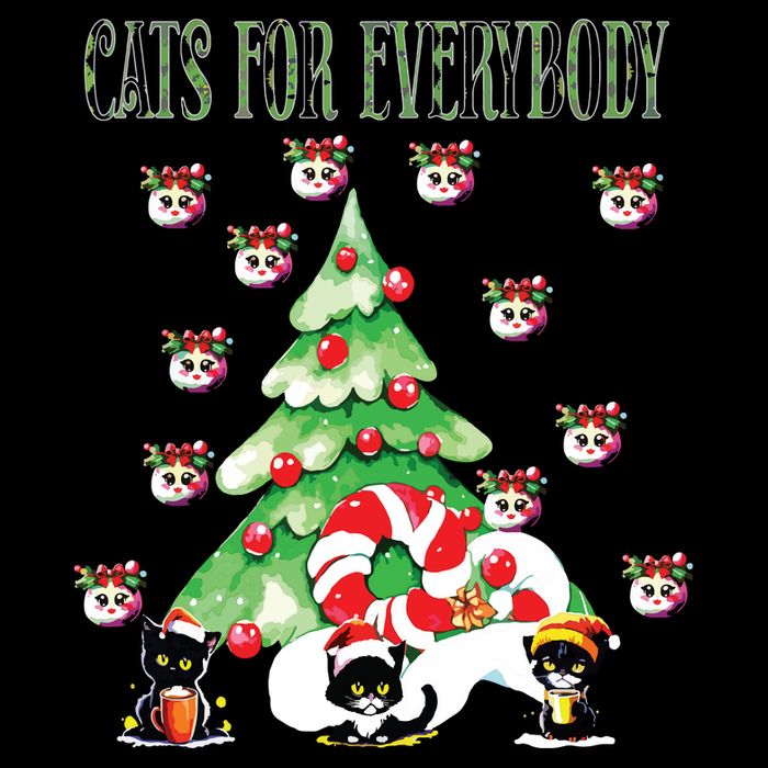 Cats For Everybody Funny Christmas 16 in Basic Backpack