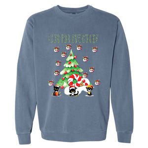 Cats For Everybody Funny Christmas Garment-Dyed Sweatshirt