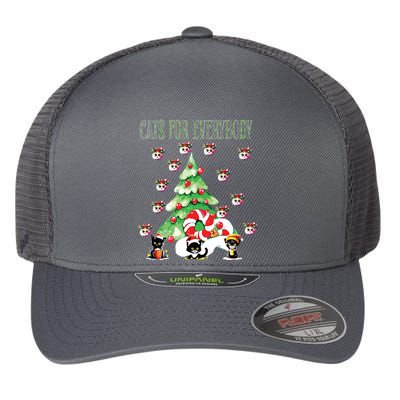 Cats For Everybody Funny Christmas Flexfit Unipanel Trucker Cap