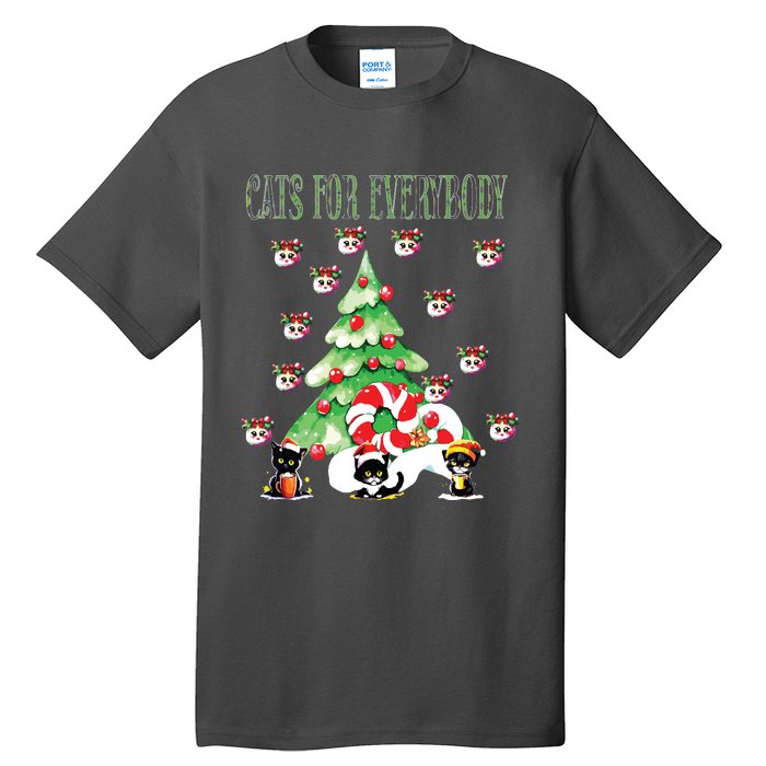 Cats For Everybody Funny Christmas Tall T-Shirt