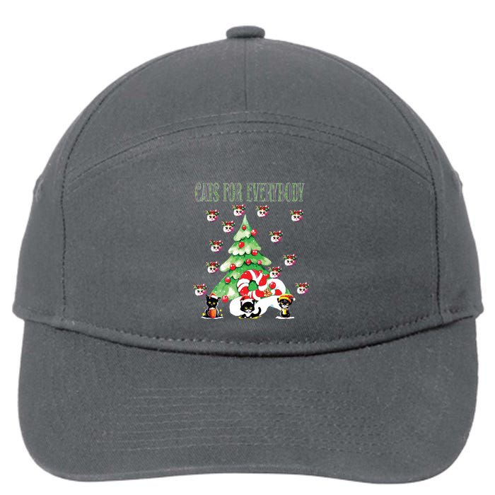 Cats For Everybody Funny Christmas 7-Panel Snapback Hat