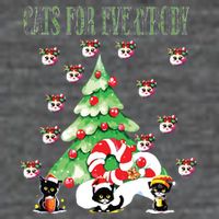 Cats For Everybody Funny Christmas 7-Panel Snapback Hat