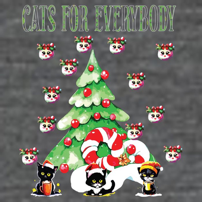 Cats For Everybody Funny Christmas 7-Panel Snapback Hat
