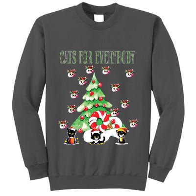 Cats For Everybody Funny Christmas Tall Sweatshirt