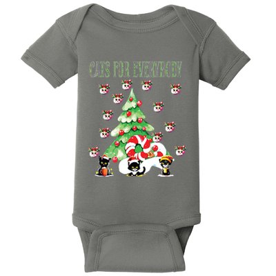 Cats For Everybody Funny Christmas Baby Bodysuit