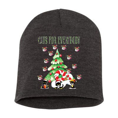 Cats For Everybody Funny Christmas Short Acrylic Beanie