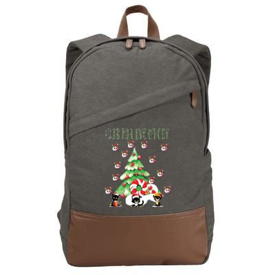 Cats For Everybody Funny Christmas Cotton Canvas Backpack