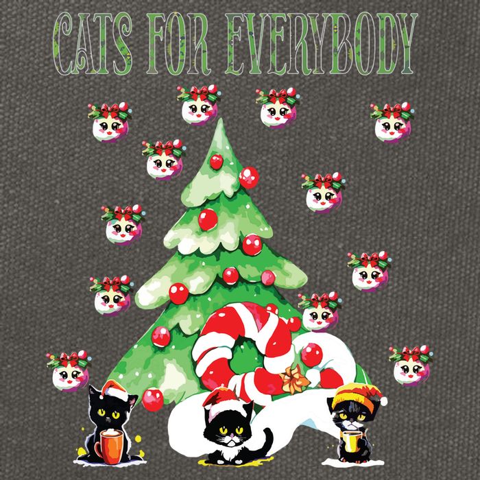 Cats For Everybody Funny Christmas Cotton Canvas Backpack