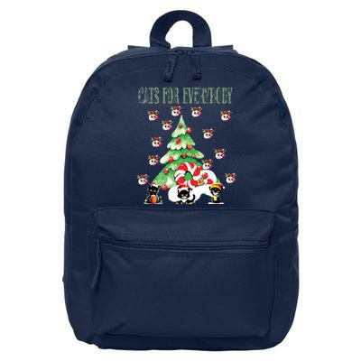 Cats For Everybody Funny Christmas 16 in Basic Backpack