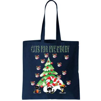 Cats For Everybody Funny Christmas Tote Bag