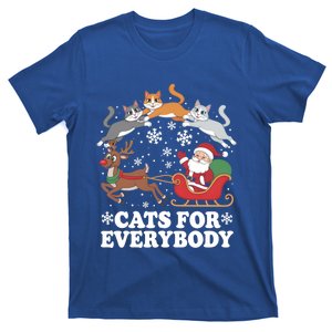 Cats For Everybody Santa Christmas Cat Lovers Gift T-Shirt