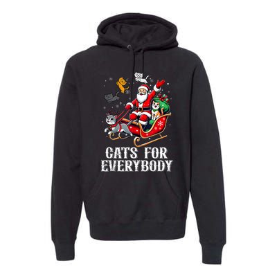 Cats For Everybody Christmas Cat Funny Xmas Santa Tank Top Premium Hoodie