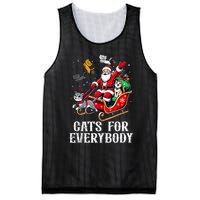 Cats For Everybody Christmas Cat Funny Xmas Santa Tank Top Mesh Reversible Basketball Jersey Tank