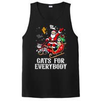 Cats For Everybody Christmas Cat Funny Xmas Santa Tank Top PosiCharge Competitor Tank