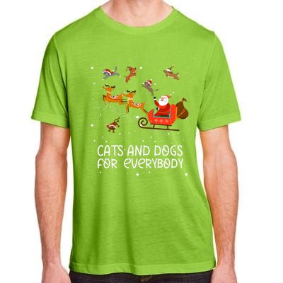 Cats For Everybody Christmas Funny Cat Kitties Lovers Family Long Sleeve Adult ChromaSoft Performance T-Shirt