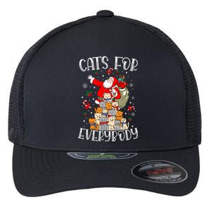 Cats For Everybody Ugly Christmas Cat Funny Xmas Gift Flexfit Unipanel Trucker Cap