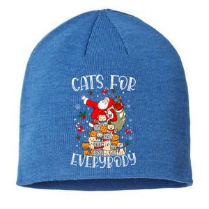 Cats For Everybody Ugly Christmas Cat Funny Xmas Gift Sustainable Beanie