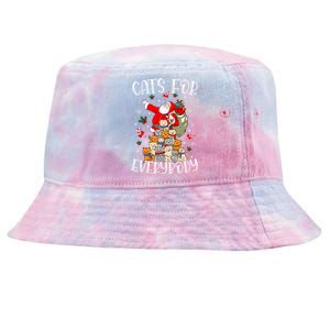 Cats For Everybody Ugly Christmas Cat Funny Xmas Gift Tie-Dyed Bucket Hat