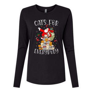 Cats For Everybody Ugly Christmas Cat Funny Xmas Womens Cotton Relaxed Long Sleeve T-Shirt