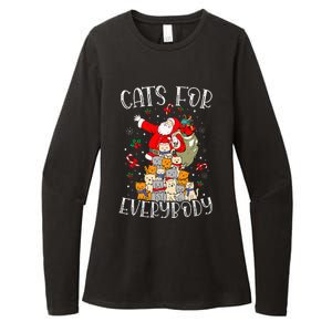 Cats For Everybody Ugly Christmas Cat Funny Xmas Womens CVC Long Sleeve Shirt