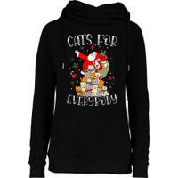 Cats For Everybody Ugly Christmas Cat Funny Xmas Womens Funnel Neck Pullover Hood