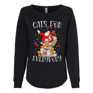 Cats For Everybody Ugly Christmas Cat Funny Xmas Womens California Wash Sweatshirt