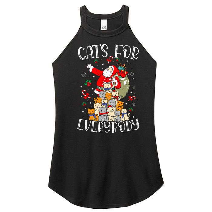 Cats For Everybody Ugly Christmas Cat Funny Xmas Women's Perfect Tri Rocker Tank