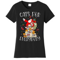 Cats For Everybody Ugly Christmas Cat Funny Xmas Women's T-Shirt