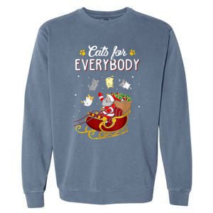 Cats For Everybody Ugly Christmas Cat Great Gift Cute Gift Garment-Dyed Sweatshirt