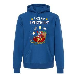 Cats For Everybody Ugly Christmas Cat Great Gift Cute Gift Premium Hoodie