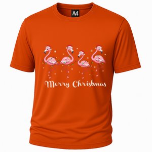 Christmas Funny Flamingo Pink Christmas Tree Xmas Great Gift Cooling Performance Crew T-Shirt