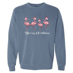 Christmas Funny Flamingo Pink Christmas Tree Xmas Great Gift Garment-Dyed Sweatshirt