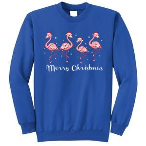 Christmas Funny Flamingo Pink Christmas Tree Xmas Great Gift Tall Sweatshirt