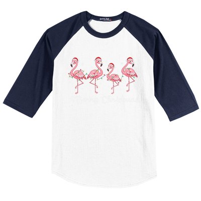 Christmas Funny Flamingo Pink Christmas Tree Xmas Great Gift Baseball Sleeve Shirt