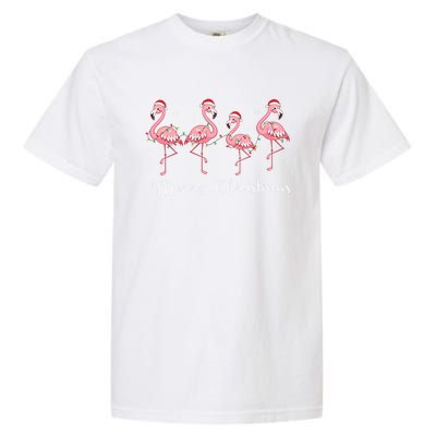 Christmas Funny Flamingo Pink Christmas Tree Xmas Great Gift Garment-Dyed Heavyweight T-Shirt