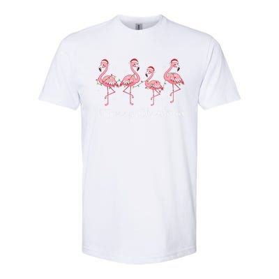 Christmas Funny Flamingo Pink Christmas Tree Xmas Great Gift Softstyle CVC T-Shirt