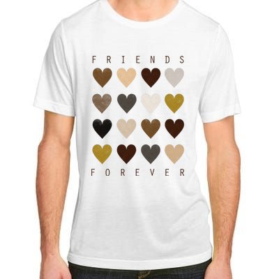 Cute Friends Forever Watercolor Patterned Hearts Friendship Adult ChromaSoft Performance T-Shirt