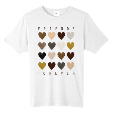 Cute Friends Forever Watercolor Patterned Hearts Friendship Tall Fusion ChromaSoft Performance T-Shirt