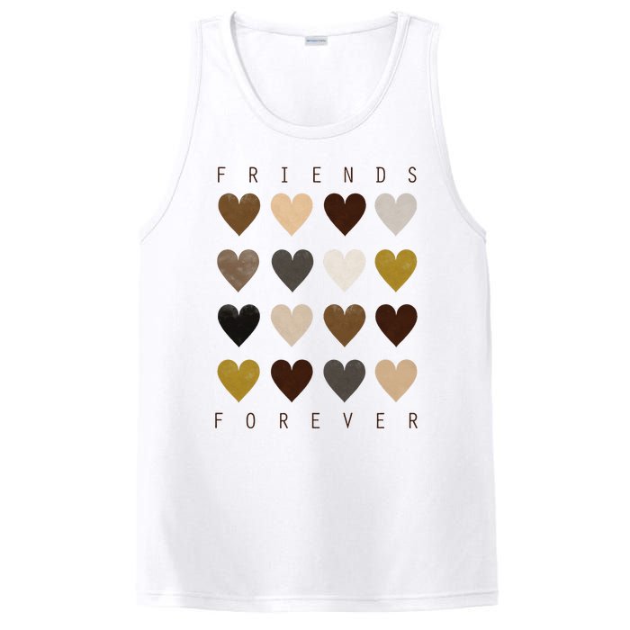 Cute Friends Forever Watercolor Patterned Hearts Friendship PosiCharge Competitor Tank