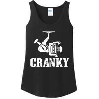 Cranky Funny Fishing Fishing Reel Fisherman Gift Fisher Ladies Essential Tank