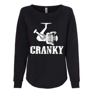 Cranky Funny Fishing Fishing Reel Fisherman Gift Fisher Womens California Wash Sweatshirt