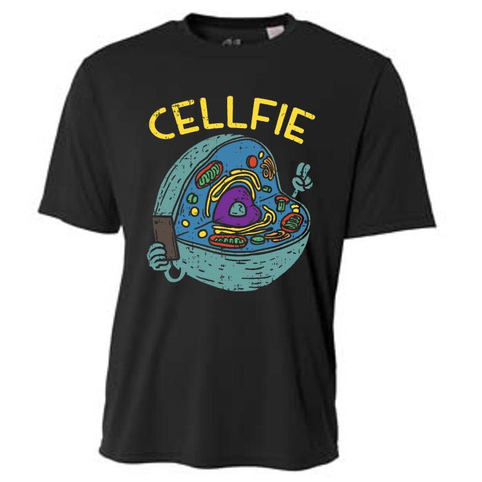 Cell Fie Funny Science Biology Teacher Cooling Performance Crew T-Shirt