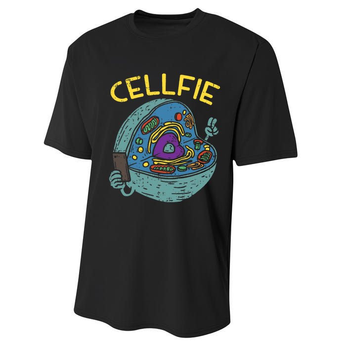 Cell Fie Funny Science Biology Teacher Performance Sprint T-Shirt