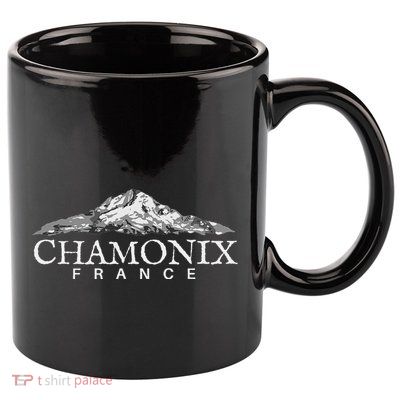 Chamonix France  French Alps Mountain Town 11oz C Handle Ceramic Mug