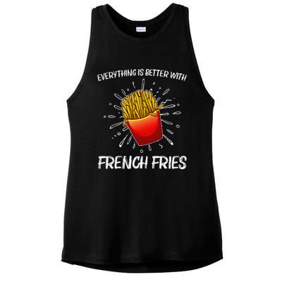 Cool Fries For French Fry Lover Fast Food Lovers Ladies PosiCharge Tri-Blend Wicking Tank