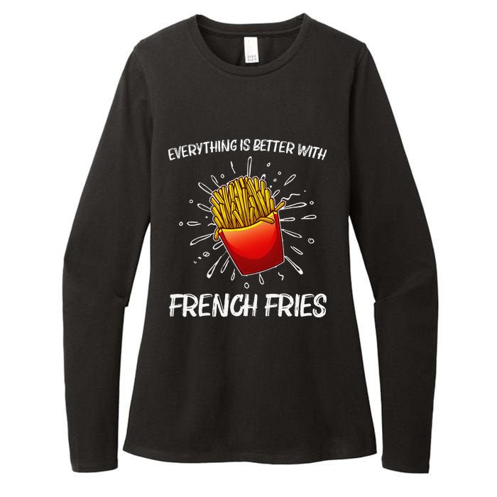 Cool Fries For French Fry Lover Fast Food Lovers Womens CVC Long Sleeve Shirt